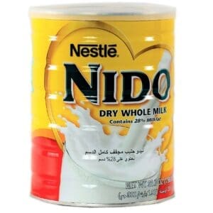 A can of milk that is in the tin.