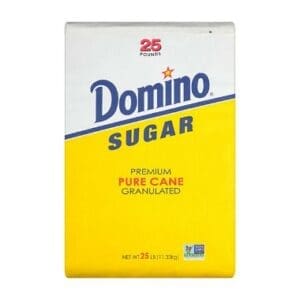 A box of sugar is shown.
