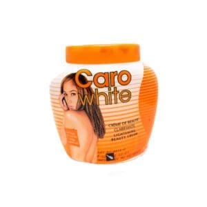 A jar of hair color is sitting on the counter.