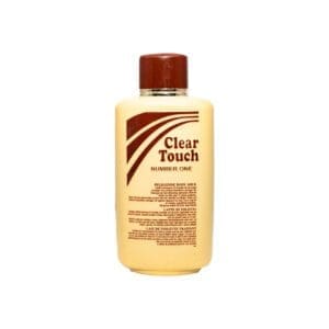 A bottle of clear touch hair color.