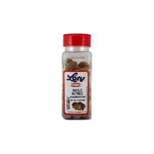 A jar of whole nuts is shown.